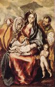 El Greco The Holy Family with St Anne and the Young St JohnBaptist oil on canvas